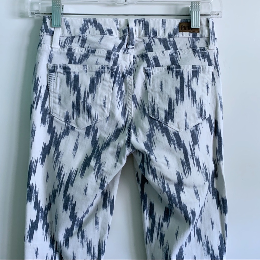 PAIGE Woman’s Verdugo Ultra Skinny Alexandria Ikat Print Jeans Size 26 - Picture 5 of 7